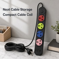 Multiprise avec protection contre les surtensions, câble de rallonge, multiprise universelle avec ports USB, multiprise sur mesure