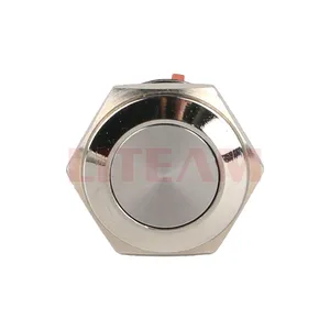 16mm 19mm 22mm High Quality Metal Momentary Waterproof Flat Or Round Miniature Push Button Latching 1NC Micro Switch