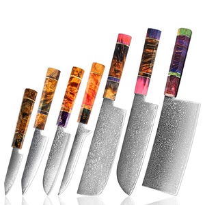 Couteau <span class=keywords><strong>de</strong></span> Damas Premium Multi-usage avec Manche Octogonal Unique en Bois, Couteau <span class=keywords><strong>de</strong></span> Chef Tranchant pour Cuisine, Hachoir, Couteau à Légumes Nakiri - Product Image 2