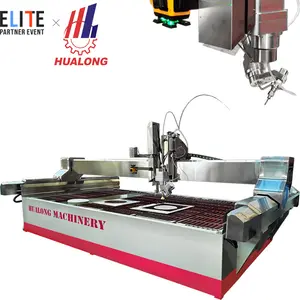 HUALONG stone machinery HLWJ-4020 ultra high pressure jetter abrasive water wet jet jetting system tile cutting machine for sale