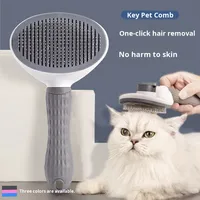 Peigne démêlant pour chiens et chats à un bouton, brosse de toilettage pour animaux de compagnie, nettoyage et brossage des poils, pas cher