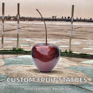 Estatua de Manzana Cereza de Estilo Moderno, Arte de Frutas Grandes, Fibra de Vidrio, Resina de Color Personalizado de Fábrica, Decoración de Parque, Diseño Creativo <span class=keywords><strong>Dulce</strong></span> - Product Image 2