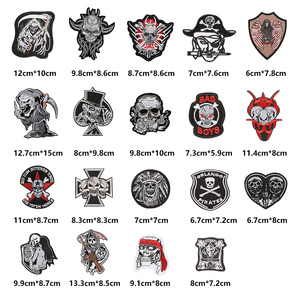 Vente flash : Patchs brodés en forme de crâne punk, squelette, os, cœur cardiaque, doigt, style heavy metal <span class=keywords><strong>rock</strong></span> roll pour veste de motard - Product Image 6