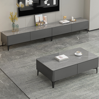 Meuble TV pour salon, table basse en ardoise, combo pour petits appartements, support TV du sol au plafond