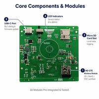 Monitor de Calidad del Aire Exterior, Detector Multigas PCBA |   CO2, CO, TVOC, BVOC, Temperatura, Humedad |   GPS 4G LoRa BLE Alimentado por Energía Solar