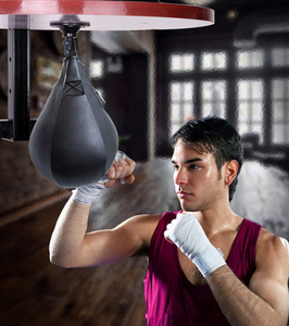 Sac <span class=keywords><strong>de</strong></span> boxe gonflable et boule <span class=keywords><strong>de</strong></span> <span class=keywords><strong>vitesse</strong></span> en cuir PU à Double extrémité en forme <span class=keywords><strong>de</strong></span> <span class=keywords><strong>poire</strong></span> avec Logo personnalisé - Product Image 5