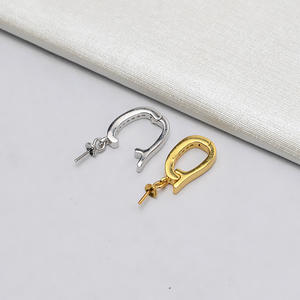 Pendentif en argent S925, boucle universelle pour femme avec plateau vide en perle, accessoires de bijouterie DIY, trouvailles et composants - 708 - Product Image 3