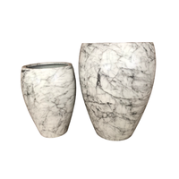 Ensemble de moules pour pots de fleurs 3 et 4 pièces, durables, écologiques, légers, en fibre de verre, toutes saisons, multi-styles, pots de jardin d'extérieur