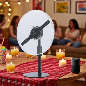 High Definition WiFi App Remote Control Bluetooth Holographic Display Advertising LED <b>3D</b> <b>Hologram</b> <b>Fan</b> for Store (8.66inch) - Product Image 4
