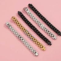Bracelet de montre simple en acier inoxydable pour homme, largeur 12 mm