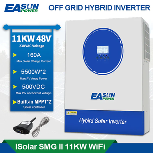Invertisseur solaire hybride hors réseau 11 kW pour vente directe d'usine, batterie 24 VDC, certifié CE, monophasé - Product Image 4