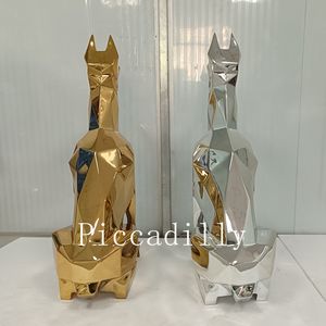 <span class=keywords><strong>Estatua</strong></span> de <span class=keywords><strong>Doberman</strong></span> doplate de fibra de vidrio, electrochapado, personalizada de fábrica, a la venta - Product Image 4