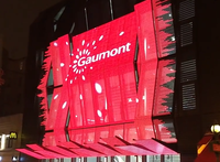 HD p3.91-Location d'écran vidéo led vitreux transparent extérieur 7.82 écran led transparent extérieur