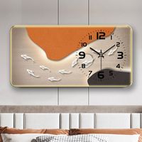 Grandes Ventes Horloge Murale en Porcelaine Cristal Luxe Léger, Peinture Décorative, Horloge Murale Décoration d'Intérieur