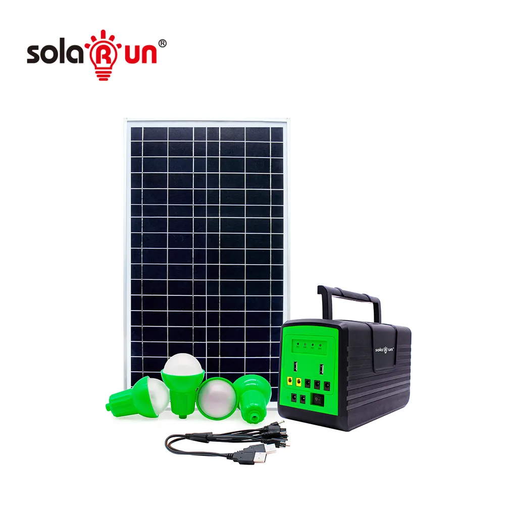 Panneau solaire led 100 Watts, Kit complet pour éclairage de maison