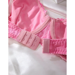 Nouvelle collection printemps : Ensemble de lingerie ultra-fine en dentelle brodée, doux et sexy, soutien-gorge et culotte string 2 pièces - Product Image 5