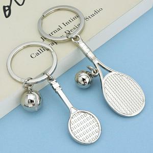 Llavero de Metal para Raqueta de Tenis, Accesorios de Aleación de Zinc, Regalos de Recuerdo Personalizados para Eventos Deportivos, Novedad Creativa - Product Image 1