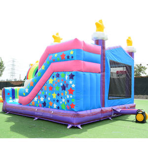 Scivolo Gonfiabile a Tema Luna per Bambini, Castello Gonfiabile Commerciale per Feste e Noleggio - Product Image 4