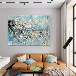 Pittura a olio astratta diagramma di fiori ufficio panno fiore foglia d'oro wall art casa camera da letto studio murale di grandi <span class=keywords><strong>dimensioni</strong></span> - Product Image 2