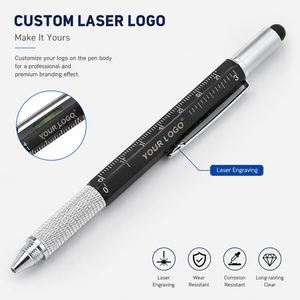 Bolígrafo Multifunción 6 en 1 con Logotipo Personalizado, Destornillador, Regla, Nivel, Lápiz Táctil y Bolígrafo para Oficina/Regalos - Product Image 4