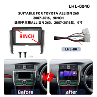 Cadre d'écran autoradio de voiture en gros pour TOYOTA ALLION 260 2007-2016, kit de panneau stéréo audio de voiture, cadre d'autoradio Android