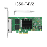 Cartes adaptatrices réseau I350-T4V Quad Port RJ45 I350T4V2BLK PCI-E X4 Ethernet Controller I350