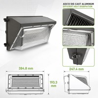 Projecteur mural LED extérieur IP66 120W AC100-277V CE FCC pour infrastructures et entrepôts