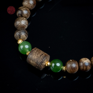 Pulsera Elegante de Agarwood para Mujer, Cuentas de 6mm con Acento Lu Thong, Estilo 3, Joyería de Moda - Product Image 4