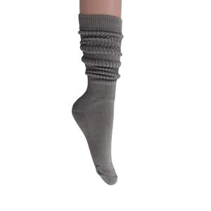 DB Chaussettes extra longues pour femmes, en coton gris, tricotées pour l'hiver, taille unique, convient aux pointures 5 à 10 - Product Image 4