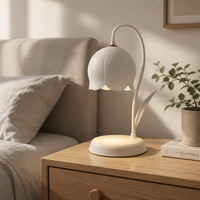 Lampe chauffe-cire électrique sécurisée en métal, diffuseur de parfum Muguet à libération uniforme, idéal comme cadeau de chevet