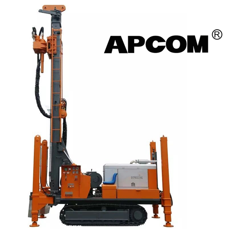 Fourrage de puits Machine APCOM 800 700 m Rotatif Chenille Montée Bien drillingrig 800m 700 m de Forage de puits d'eau plate-for