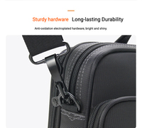 Sacoche d'ordinateur portable 15 pouces en polyester noir, robuste, décontractée, pour homme, avec fermeture éclair, grande capacité, pour documents professionnels