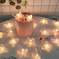 Schmetterlings-Lichterkette LED USB für Innen- und Außenbereich, Garten, Feiertage, Geburtstag, Hochzeit, Party-Dekoration