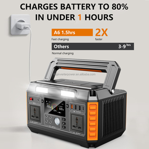 เครื่องกำเนิดไฟฟ้าพลังงานแสงอาทิตย์แบบพกพา แบตเตอรี่ลิเธียม 600W พร้อมอินเวอร์เตอร์สำหรับให้แสงสว่าง ระบบสำรองไฟฟ้าสำหรับใช้งานกลางแจ้ง - Product Image 3