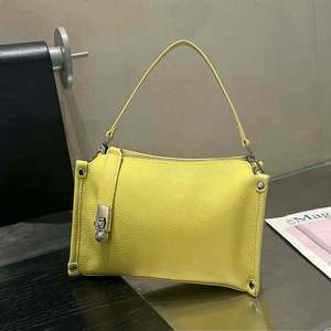 Ando Bag Genuine Cowhide Leather Shoulder Bag Women Minimalist <b>Box</b> <b>Handbag</b> with Metal Lock Detail - Product Image 2