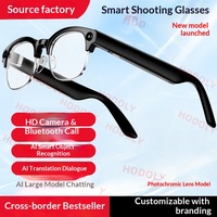 Nouvelles Lunettes Intelligentes IA Sans Écran avec Caméra, Traduction, Q&A par Grand Modèle, Reconnaissance d'Objets, Appel, Photo et Vidéo Transfrontalière, 290mAh
