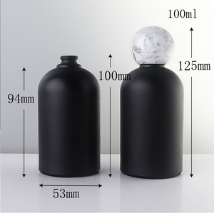Boîte rigide personnalisée pour aimant de <span class=keywords><strong>livre</strong></span>, flacon de parfum sphérique en pierre, atomiseur continu, flacon de parfum rond 100 ml noir mat - Product Image 6