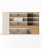 Ensemble de bureau de direction en bois en forme de L, design moderne et luxueux, avec tiroir de rangement pour dossiers, design écologique, usage commercial