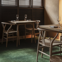 Chaise de salle à manger en bois massif pour restaurant, siège tressé pour banquette, chaise commerciale pour restaurant, bistrot, café, projet hôtelier