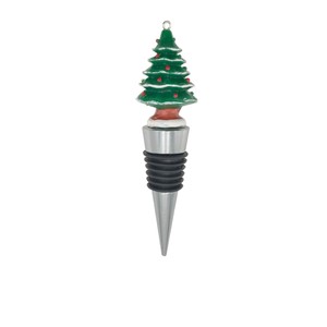 Christmas Wine Stoppers Resin Plastic Bottle Stopper With Santa Snowman Tree Design For Holiday Decor - Product Image 2