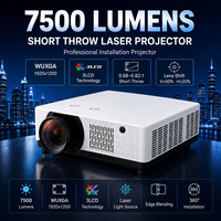 Projecteur laser professionnel 7500 lumens 3LCD WUXGA avec correction de géométrie par fusion des images et contrôle LAN