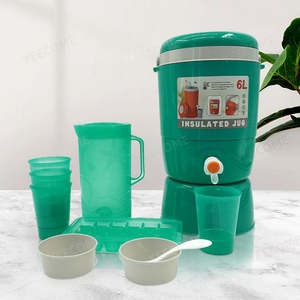 YJM1648-7 Capacité 6L Usine En Gros Glacière 7 Pièces Ensemble 1 Seaux À Glace 1Jug 1Bac À Glace 4 Tasses En Plastique PP Glacière - Product Image 4
