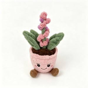 Peluche pot de fleurs personnalisée, peluche plante en pot, animal en peluche en forme de plante, peluche fleur, peluche pot de fleurs souriant, fleur pastel - Product Image 4