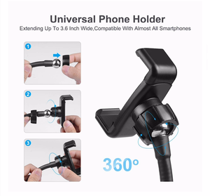 แหวนเติมแสงสำหรับเดสก์ท็อป LED <span class=keywords><strong>10</strong></span>นิ้วพร้อมขาตั้งสามขาและที่วางโทรศัพท์ไฟวงแหวนหรี่แสงได้แบบ USB สำหรับถ่ายทอดสด - Product Image 4