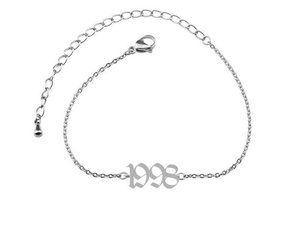<span class=keywords><strong>Bracelet</strong></span> de <span class=keywords><strong>cheville</strong></span> en acier inoxydable pour femmes, 12 pièces, bijoux personnalisés avec date de naissance, accessoire de fête unisexe géométrique - Product Image 5