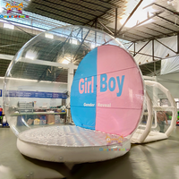 Boule de neige gonflable en PVC de 3 à 5 m avec tunnel d'entrée, taille humaine, pour décoration de fête de Noël et photos, personnalisable