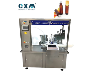 Machine de remplissage automatique de flacons à bille, contrôle PLC, remplissage et bouchage de haute précision pour flacons en verre et en plastique de 10 ml - Product Image 1