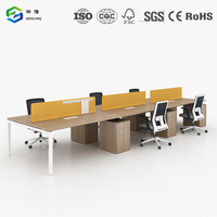 Bureau de travail modulaire extensible moderne en gros avec tiroirs utilitaires en bois pour usage commercial