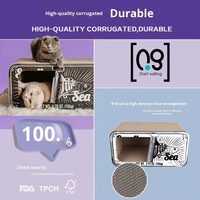 Prix d'usine Griffoir pour chat moderne et classique en forme de boîte de conserve de thon, en carton ondulé durable, à 2 niveaux, écologique
