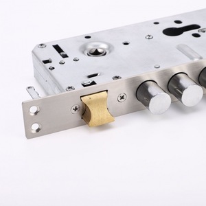 Lock Body For Steel Door Universal Stainless Steel Gate Lock Accessory Key Unlock Modern Simple Design - Product Image 3
